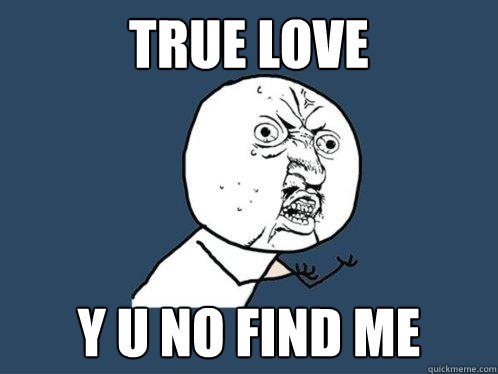 True love y u no find me  Y U No