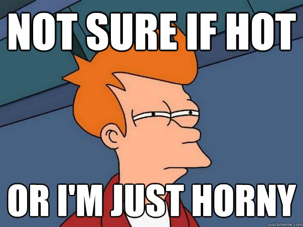 Not sure if hot Or I'm just horny  Futurama Fry