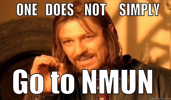    ONE   DOES    NOT     SIMPLY GO TO NMUN Boromir