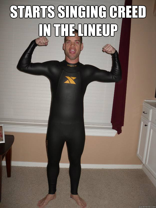 Starts singing creed in the lineup  