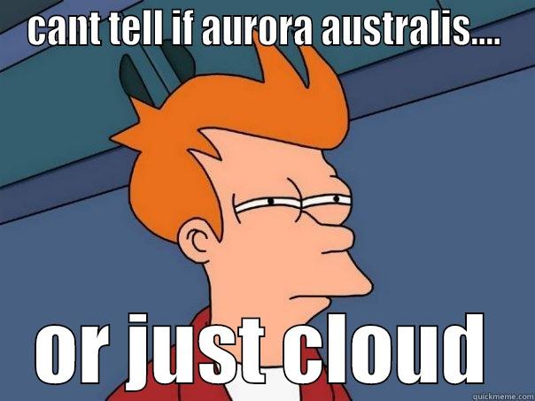 Aurora australis - CANT TELL IF AURORA AUSTRALIS.... OR JUST CLOUD Futurama Fry