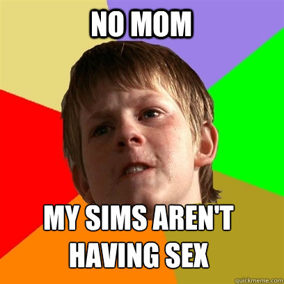 No mom My sims aren't having sex  Angry School Boy