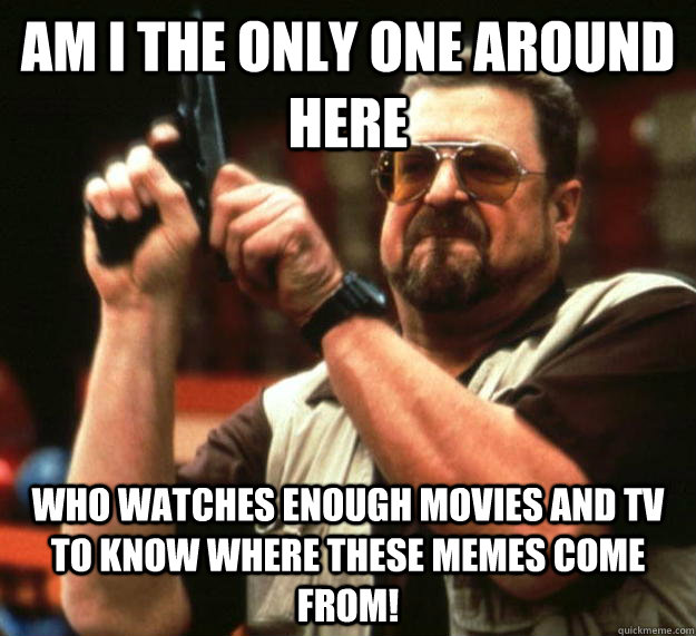 am I the only one around here Who watches enough movies and tv to know where these memes come from!  Angry Walter