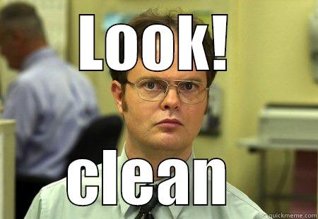 LOOK! CLEAN  Schrute