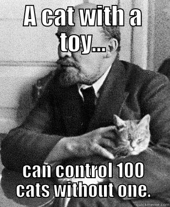 What is to be done? - A CAT WITH A TOY... CAN CONTROL 100 CATS WITHOUT ONE. Misc