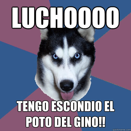 Luchoooo tengo escondio el poto del gino!!  Creeper Canine