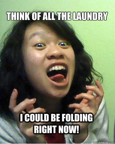 Think of all the laundry I could be folding right now! - Think of all the laundry I could be folding right now!  Ashley