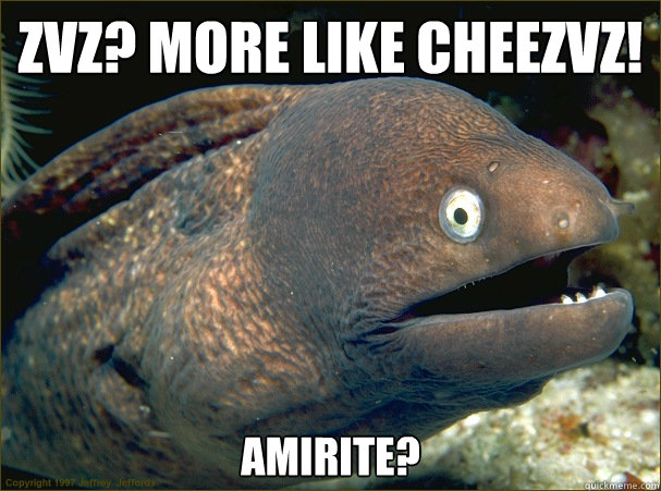 ZvZ? More like CheeZvZ! Amirite?  Bad Joke Eel