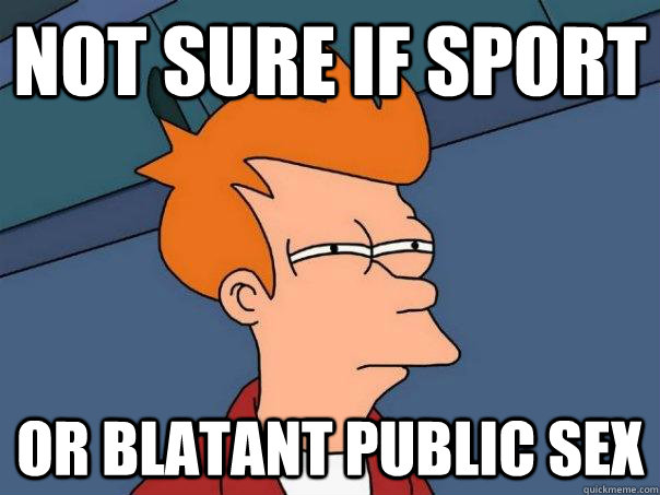 not sure if sport or blatant public sex  Futurama Fry