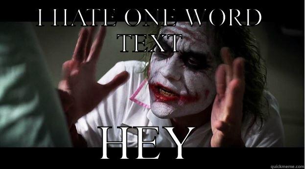 I HATE ONE WORD TEXT HEY Joker Mind Loss