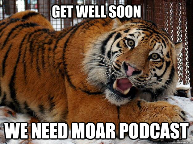 Get Well Soon We need moar podcast  Fascinated Tiger