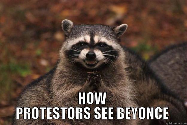  HOW PROTESTORS SEE BEYONCE Evil Plotting Raccoon