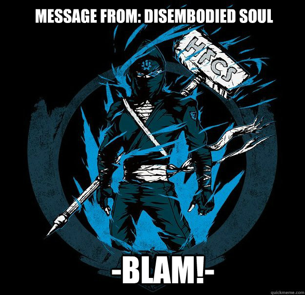 Message from: Disembodied Soul -Blam!- - Message from: Disembodied Soul -Blam!-  Bungie.net Ninja HFCS