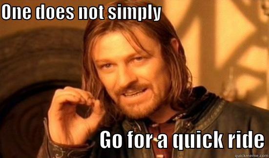 ONE DOES NOT SIMPLY                                                            GO FOR A QUICK RIDE Boromir