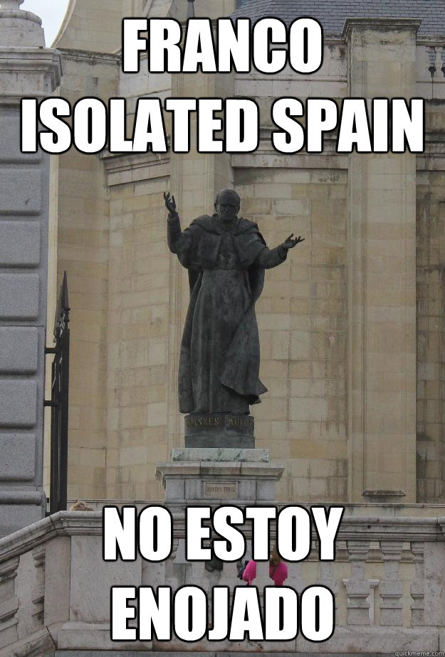 Franco isolated Spain No estoy enojado  