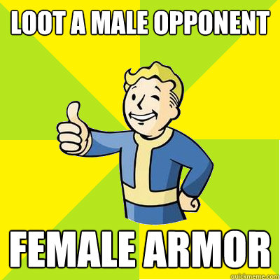 loot a male opponent  female armor - loot a male opponent  female armor  Fallout new vegas