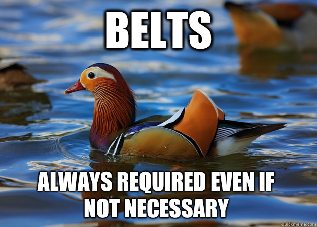 Belts Always required even if not necessary  Fashion Advice Mallard