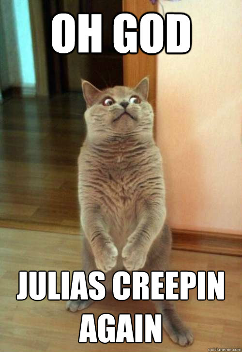 Oh God julias creepin again  Horrorcat