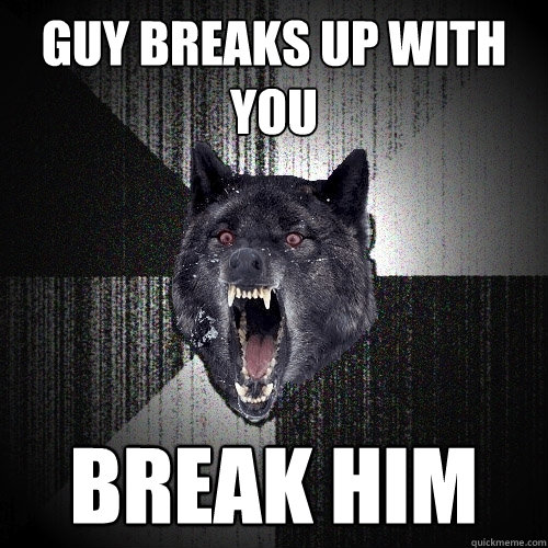 Guy breaks up with you break him - Guy breaks up with you break him  Insanity Wolf