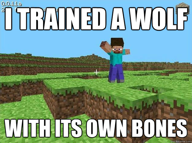 I trained a wolf With its own bones - I trained a wolf With its own bones  Kickass Minecraft Guy