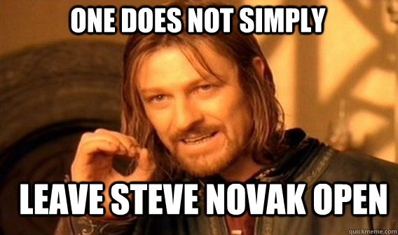 One does not simply leave steve novak open  Boromir