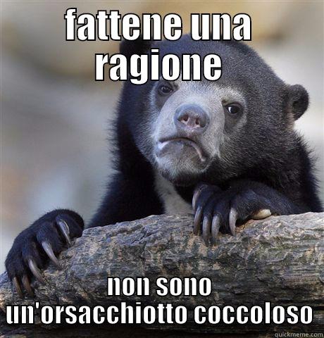 FATTENE UNA RAGIONE NON SONO UN'ORSACCHIOTTO COCCOLOSO Confession Bear