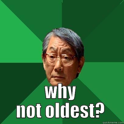  WHY NOT OLDEST? High Expectations Asian Father