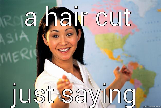 A HAIR CUT JUST SAYING  Unhelpful High School Teacher