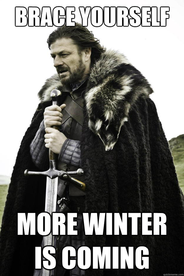 Brace yourself More winter is coming  Winter is coming