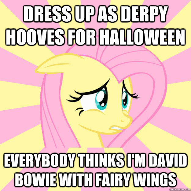 Dress up as Derpy Hooves for Halloween Everybody thinks I'm David Bowie with fairy wings  Socially awkward brony