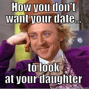 HOW YOU DON'T WANT YOUR DATE... TO LOOK AT YOUR DAUGHTER Condescending Wonka