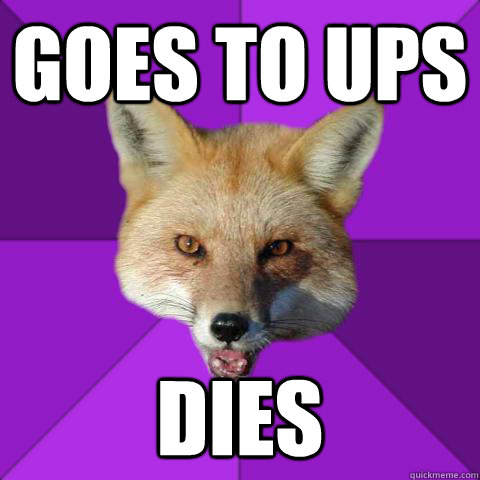 goes to UPS Dies  Forensics Fox