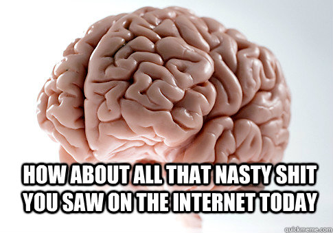  how about all that nasty shit you saw on the internet today -  how about all that nasty shit you saw on the internet today  Scumbag Brain