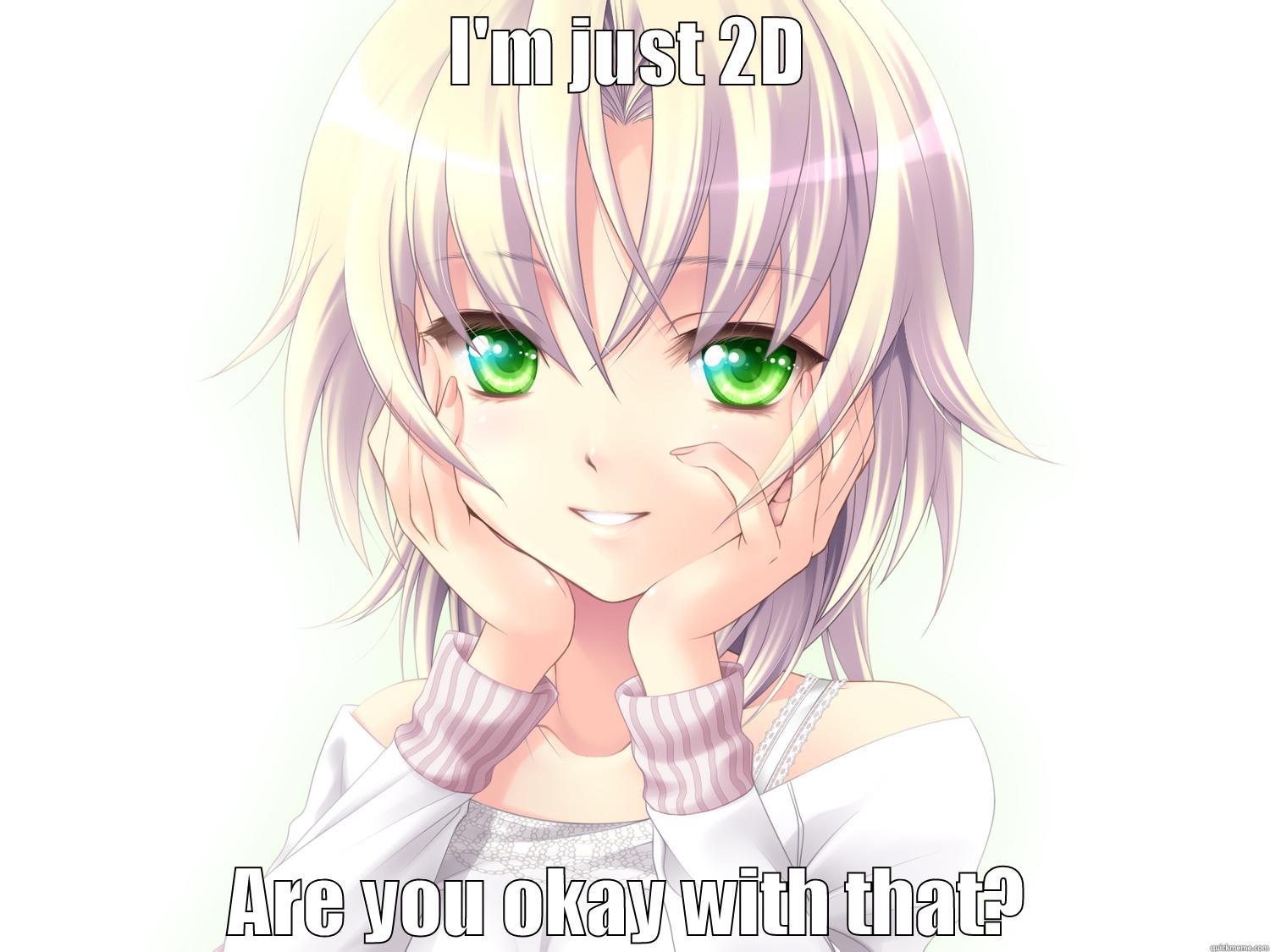 I'M JUST 2D ARE YOU OKAY WITH THAT? Misc