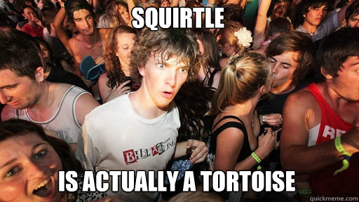 Squirtle Is actually a tortoise  Sudden Clarity Clarence