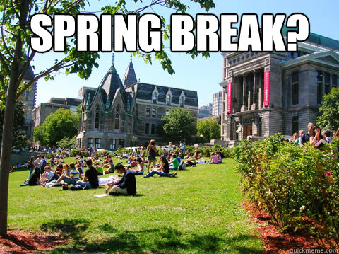 Spring break?  McGill Meme