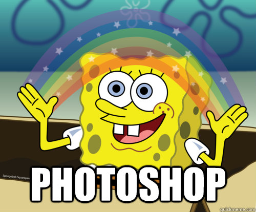  Photoshop  Spongebob rainbow