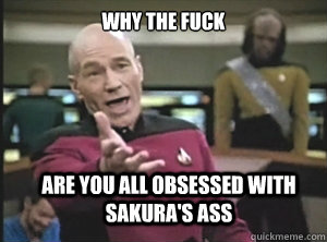 Why the fuck  are you all obsessed with Sakura's ass  Annoyed Picard