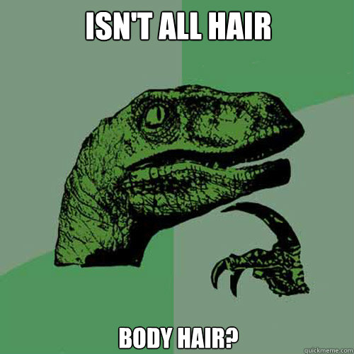 isn't all hair body hair?  Philosoraptor