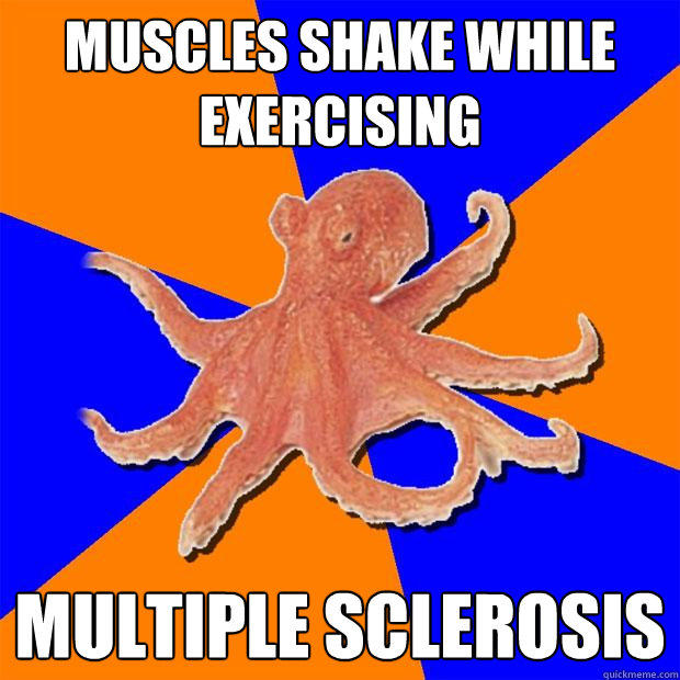 muscles shake while exercising multiple sclerosis  