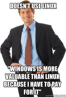 doesn't use linux 