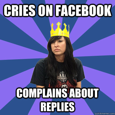 Cries on Facebook complains about replies - Cries on Facebook complains about replies  Sad Burger Queen