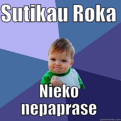 SUTIKAU ROKA  NIEKO NEPAPRASE Success Kid