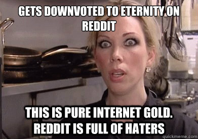 Gets downvoted to eternity on reddit This is pure internet gold. Reddit is full of haters - Gets downvoted to eternity on reddit This is pure internet gold. Reddit is full of haters  Crazy Amy