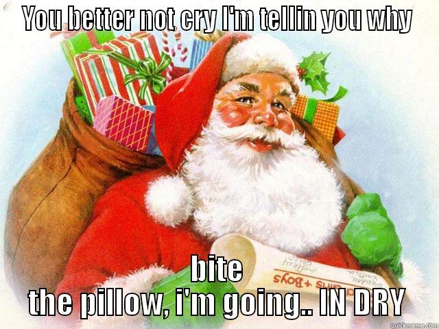 Creepy Santa - YOU BETTER NOT CRY I'M TELLIN YOU WHY BITE THE PILLOW, I'M GOING.. IN DRY Misc