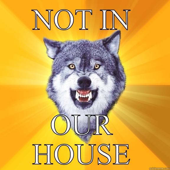 NOT IN OUR HOUSE Courage Wolf