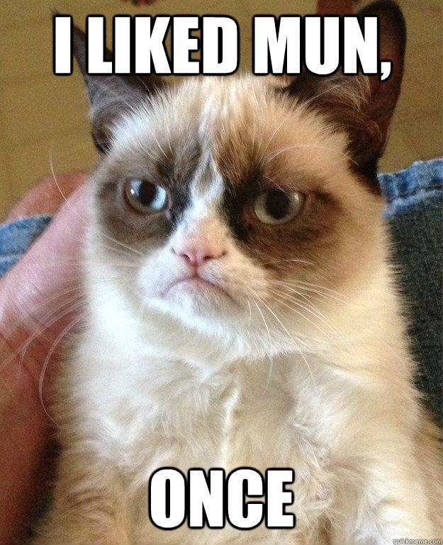 I liked MUN, Once  Grumpy Cat