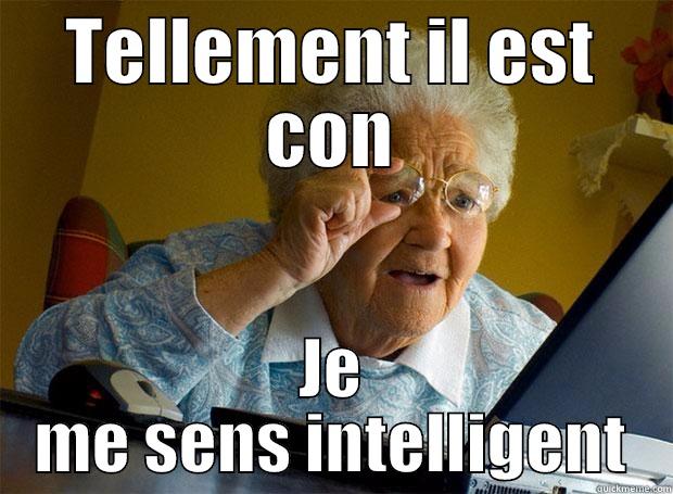 TELLEMENT IL EST CON JE ME SENS INTELLIGENT Grandma finds the Internet