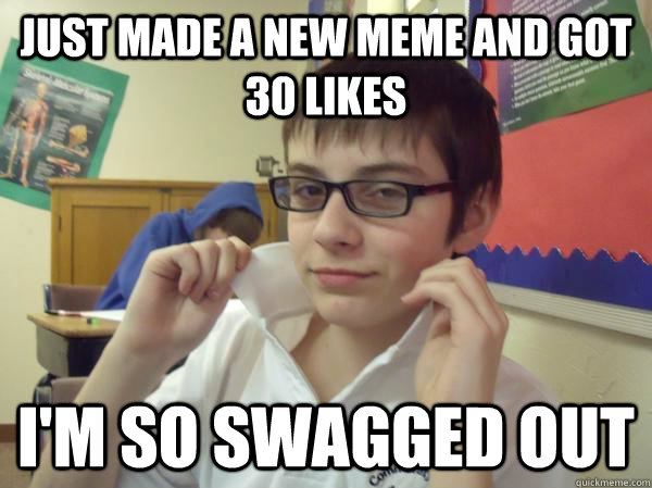 just made a new meme and got 30 likes i'm so swagged out - just made a new meme and got 30 likes i'm so swagged out  Misc