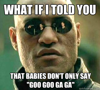 What if I told you that babies don't only say 